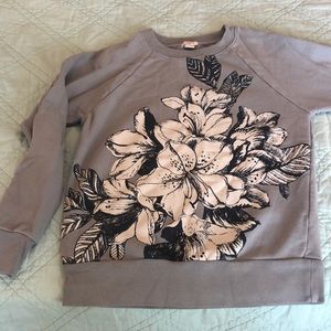 J.Crew Floral Blockprint sweatshirt
